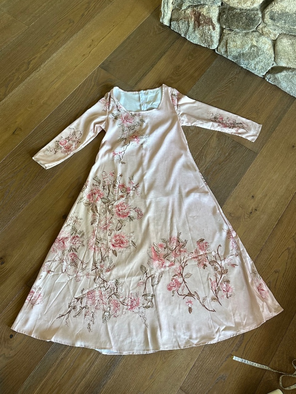 Wrenoin Pink Floral Midi Dress Sz M NWT Scoop Neck Floral Dress - Picture 4 of 16